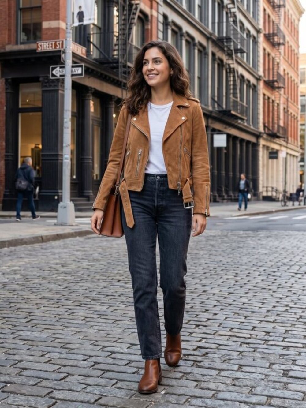 All Saints Brown Suede Leather motorcycle Jacket